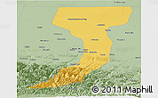 Savanna Style Panoramic Map of Manas