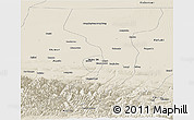 Shaded Relief Panoramic Map of Manas