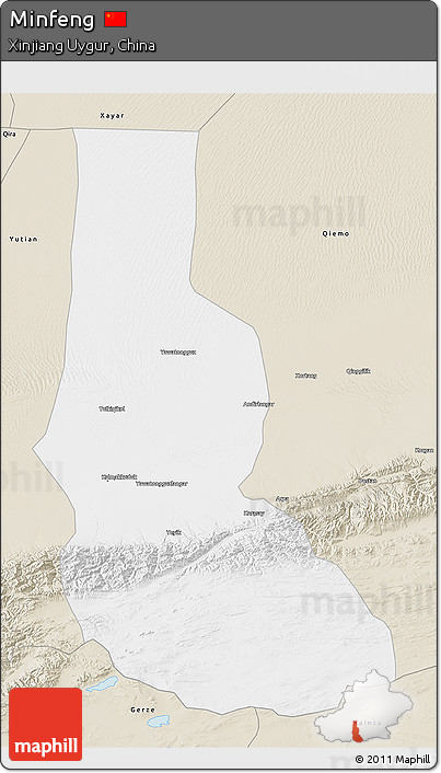Classic Style 3D Map of Minfeng