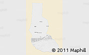 Classic Style 3D Map of Minfeng, single color outside