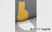 Physical 3D Map of Minfeng, darken, desaturated