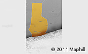 Physical 3D Map of Minfeng, desaturated