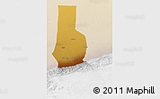 Physical 3D Map of Minfeng, lighten