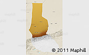 Physical 3D Map of Minfeng, shaded relief outside