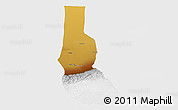Physical 3D Map of Minfeng, single color outside