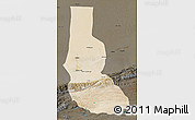 Satellite 3D Map of Minfeng, darken