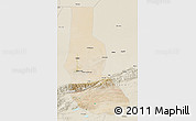 Satellite 3D Map of Minfeng, shaded relief outside