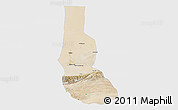Satellite 3D Map of Minfeng, single color outside
