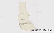Shaded Relief 3D Map of Minfeng, cropped outside