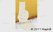 Shaded Relief 3D Map of Minfeng, physical outside