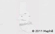 Silver Style 3D Map of Minfeng, single color outside