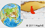 Physical Location Map of Minfeng