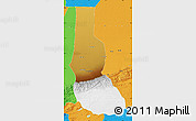 Physical Map of Minfeng, political outside