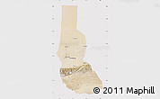 Satellite Map of Minfeng, cropped outside