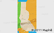 Satellite Map of Minfeng, political outside