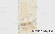 Satellite Map of Minfeng, shaded relief outside