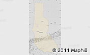 Shaded Relief Map of Minfeng, desaturated