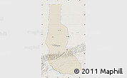 Shaded Relief Map of Minfeng, lighten