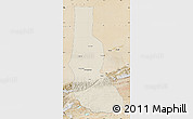 Shaded Relief Map of Minfeng, satellite outside