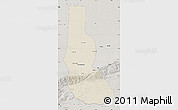 Shaded Relief Map of Minfeng, semi-desaturated