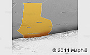 Physical Panoramic Map of Minfeng, desaturated