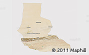 Satellite Panoramic Map of Minfeng, cropped outside