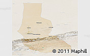 Satellite Panoramic Map of Minfeng, lighten