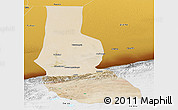 Satellite Panoramic Map of Minfeng, physical outside