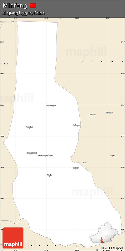 Classic Style Simple Map of Minfeng