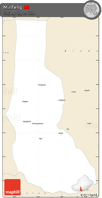 Classic Style Simple Map of Minfeng
