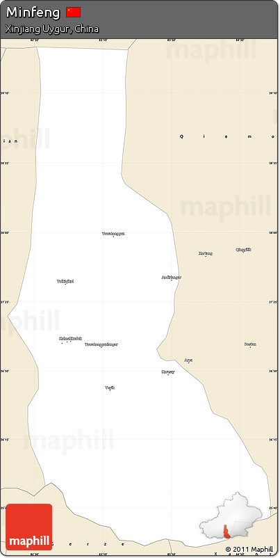 Classic Style Simple Map of Minfeng