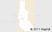 Classic Style Simple Map of Minfeng, single color outside