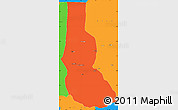 Political Simple Map of Minfeng