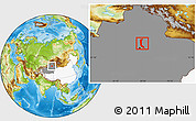 Physical Location Map of Miquan, highlighted country, highlighted parent region