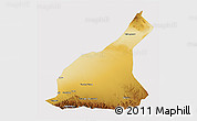 Physical 3D Map of Mori, cropped outside