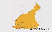 Political 3D Map of Mori, cropped outside