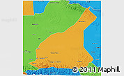 Political 3D Map of Mori