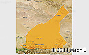 Political 3D Map of Mori, satellite outside