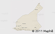 Shaded Relief 3D Map of Mori, cropped outside