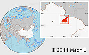Gray Location Map of Mori, highlighted country