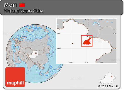 Gray Location Map of Mori, highlighted parent region