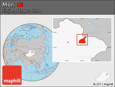 Gray Location Map of Mori, highlighted parent region