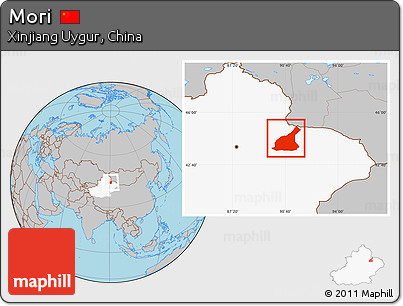 Gray Location Map of Mori, highlighted parent region