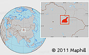 Gray Location Map of Mori