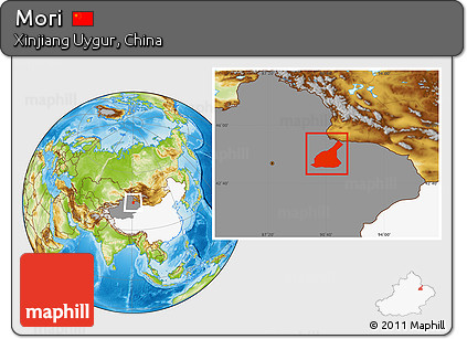Physical Location Map of Mori, highlighted country, highlighted parent region