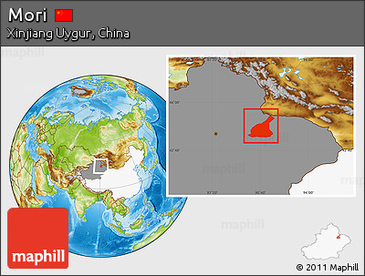 Physical Location Map of Mori, highlighted country, highlighted parent region