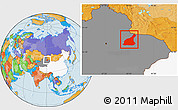 Political Location Map of Mori, highlighted country, highlighted parent region