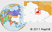 Political Location Map of Mori, highlighted country