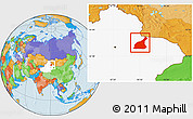 Political Location Map of Mori, highlighted parent region