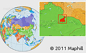 Political Location Map of Mori